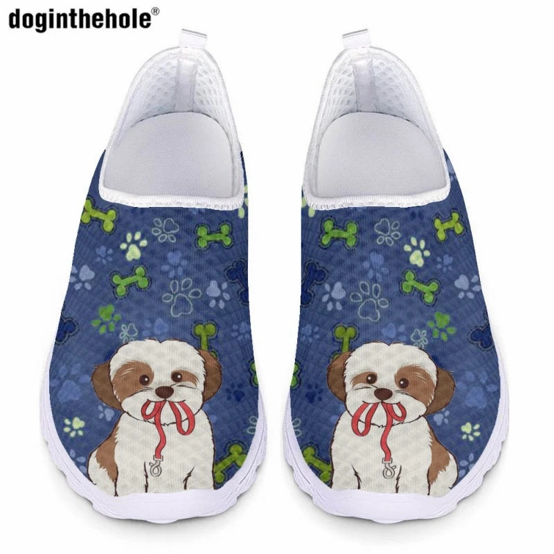 

Doginthehole Мультяшные милые женские повседневные туфли на плоской подошве Новые легкие дышащие сетчатые туфли без шнуровки обувь для медсестер