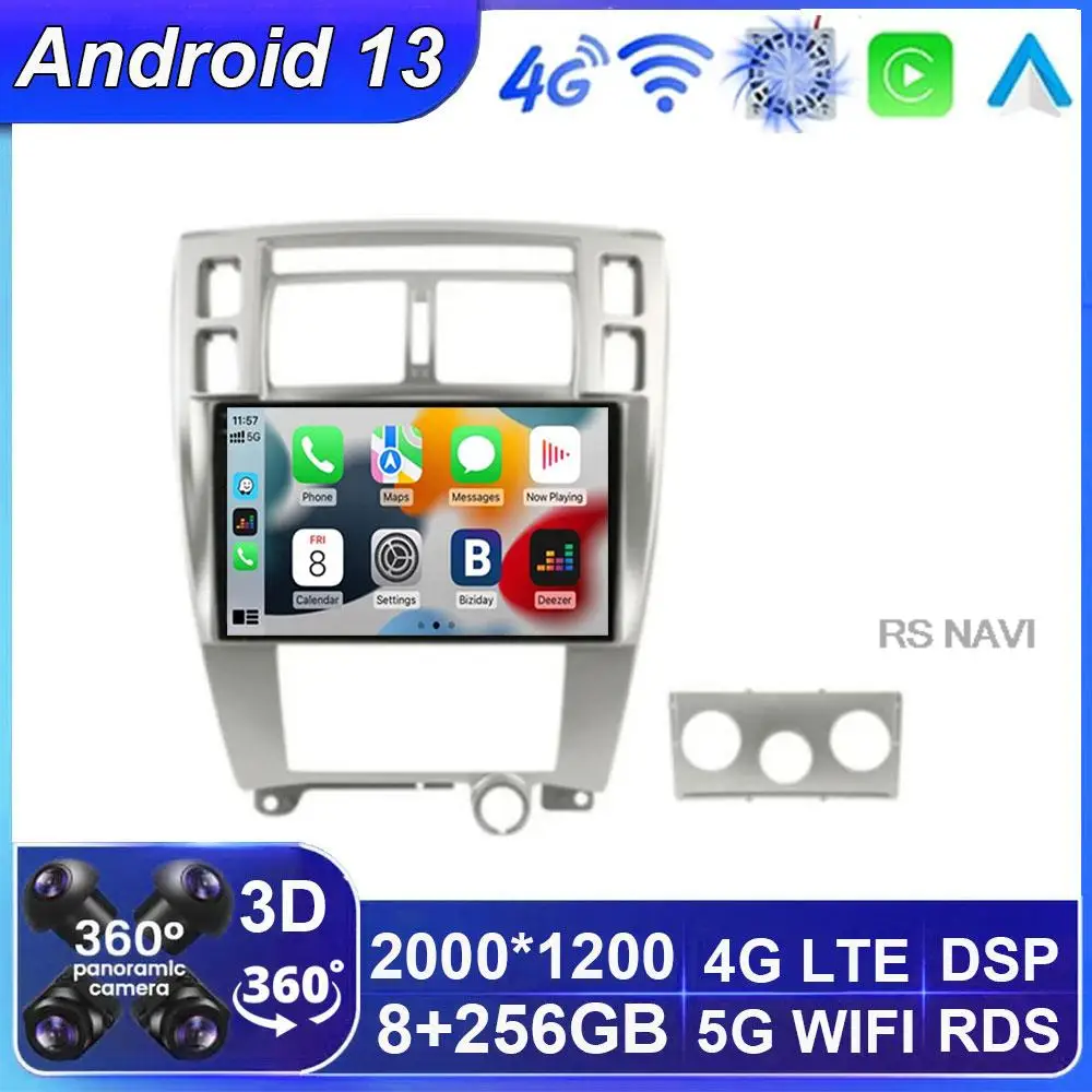 

Android 13 Car Radio For Hyundai Tucson 2004 2005 2006 2007 2008 2009 Multimedia Stereo Player GPS Navi Carplay Auto 360 Camera