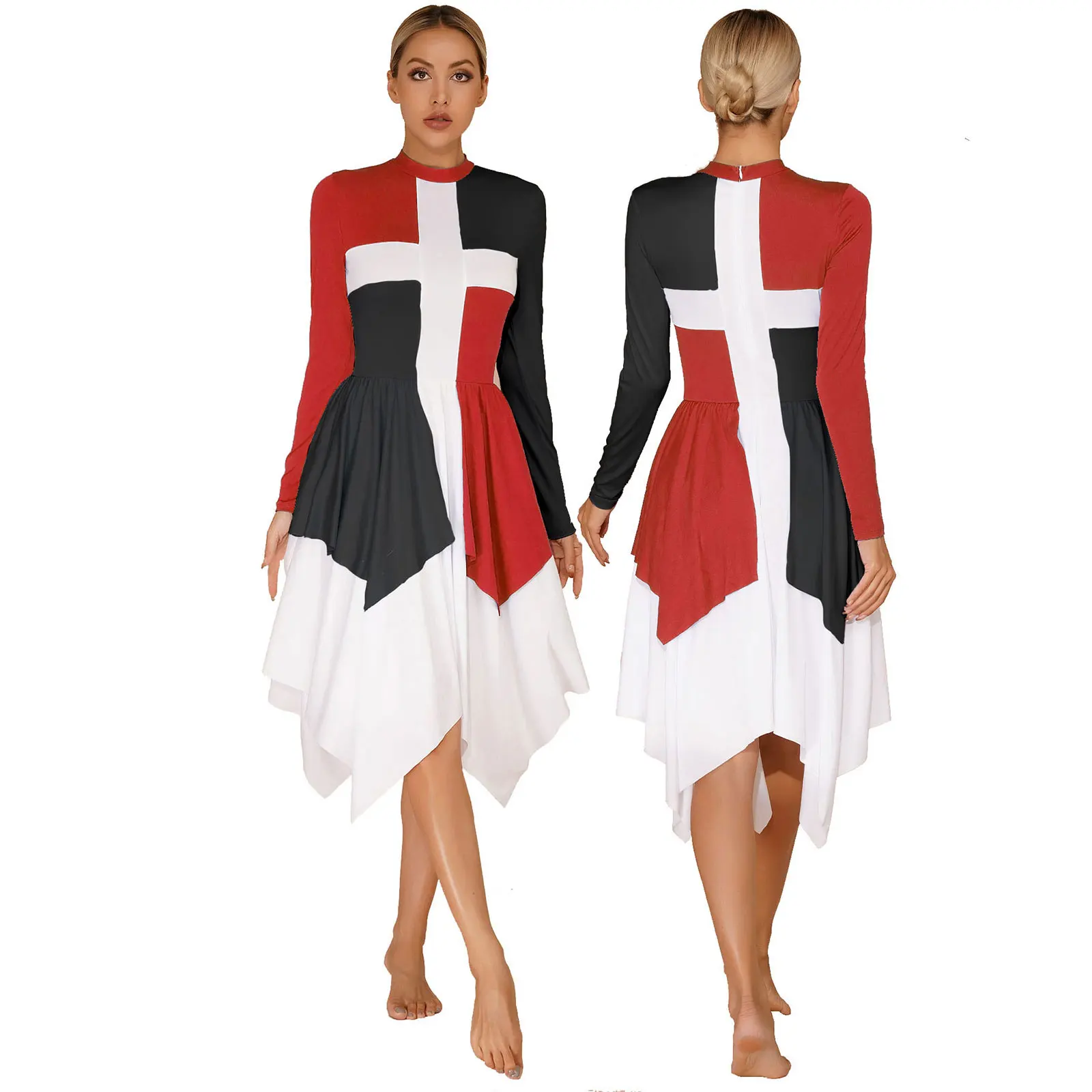 

Womens Ballet Lyrical Dance Dress Prom Sleeveless Dresses Ballroom Church Worship Liturgical Celebration Spirit Praise Dancewear