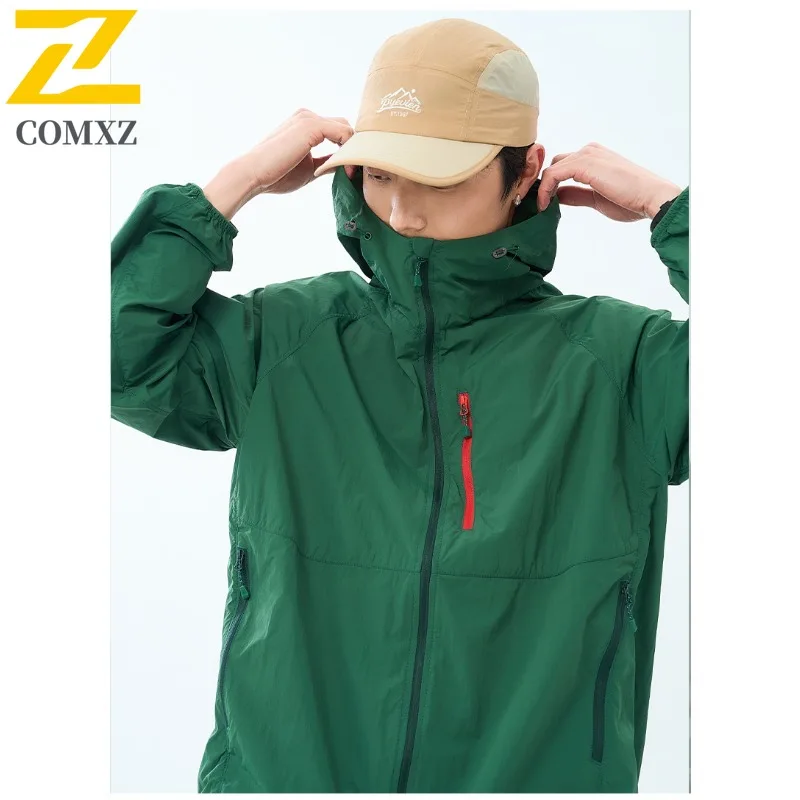 Men's Summer UV Protection Shirt Ice Silk Lightweight Fishing Hoodie Outdoor Camping Hiking Breathable Sunscreen clothing Jacket