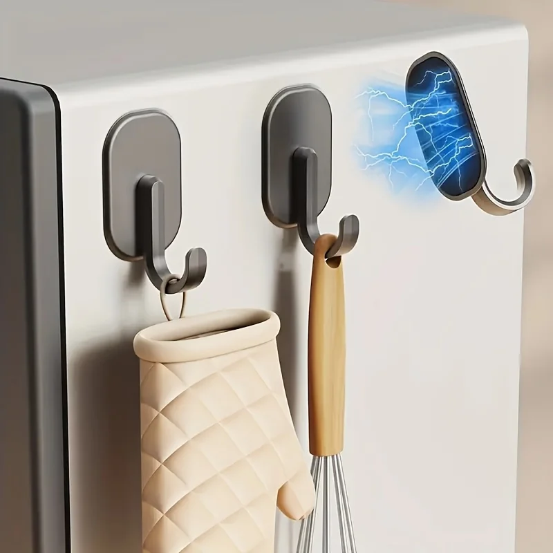 Magnetic Hooks For Fridge Kitchen Heavy Duty Wall Mount Storage Organizer 4 Pack Towel Key Holder Container Washing Basket 2 1
