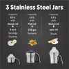 Mixer Grinder, 13 x 8.6 x 12.5 inches, Black, Silver 4
