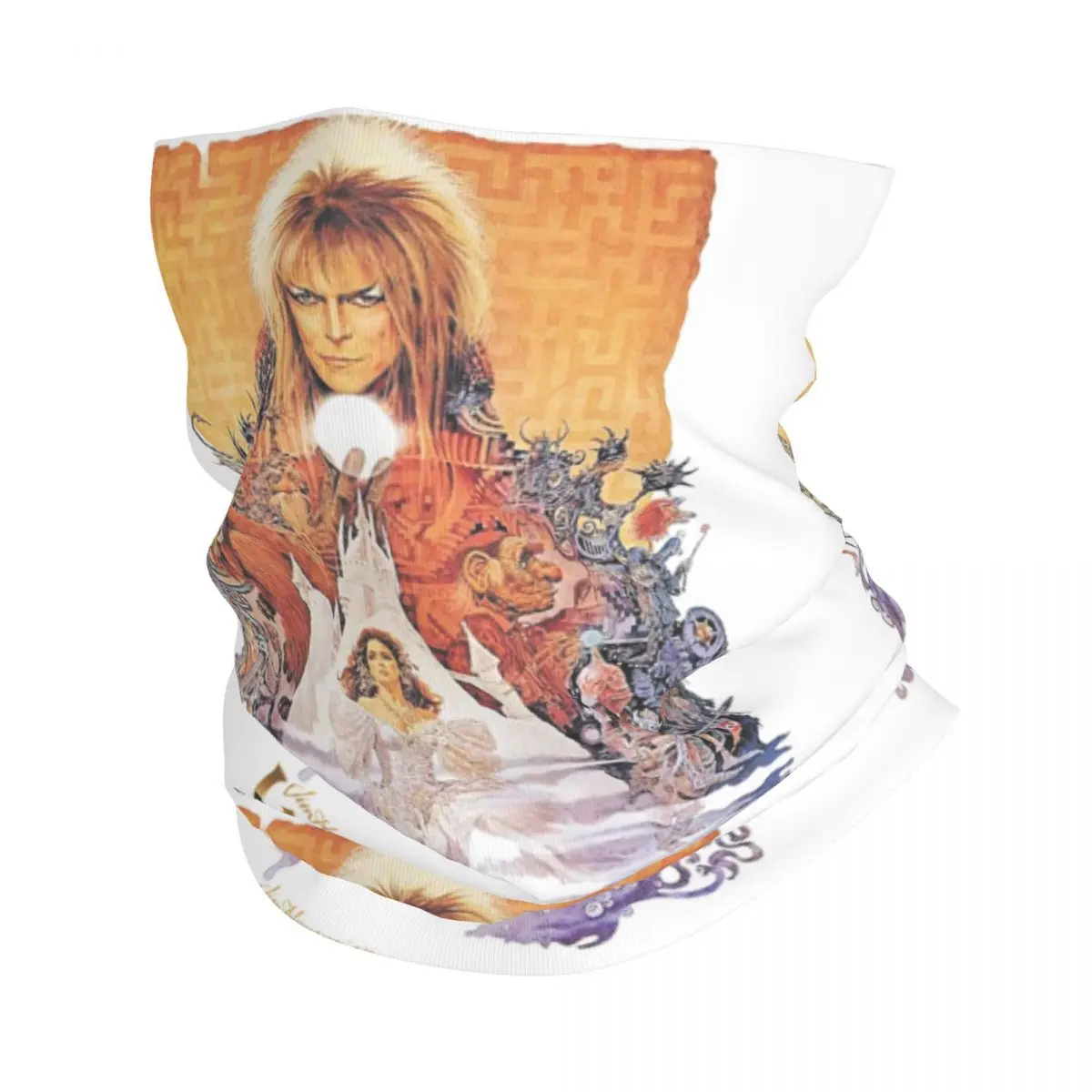 

Labyrinth Jareth The Goblin King Bandana Neck Gaiter for Hiking Running Women Men Wrap Scarf Fantasy Film Balaclava Warmer