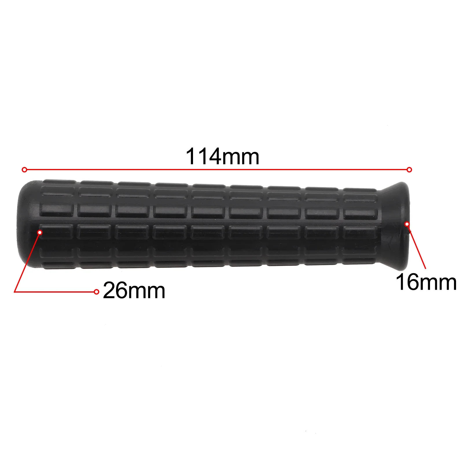 Manijas Goma Para Carretilla - 4 Unidades Antideslizantes - Repuesto Universal 114x20mm Negro