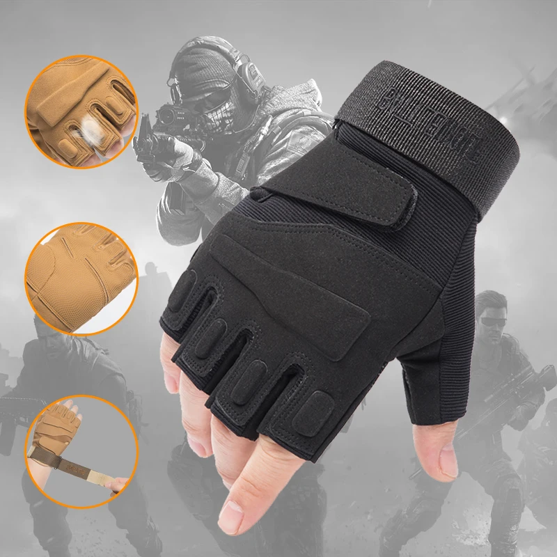 cycling gloves Men half finger tactical gloves suitable for hiking sports outdoor training fitness breathable anti slip cycling