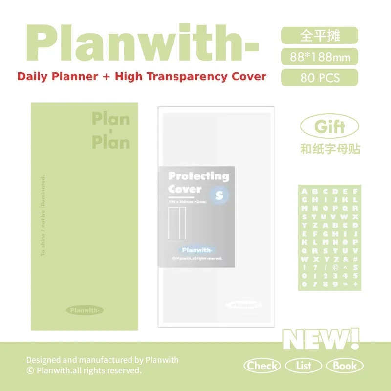Kawaii Daily Planner - Portable Soft Cover Agenda with Self-Filled Dates