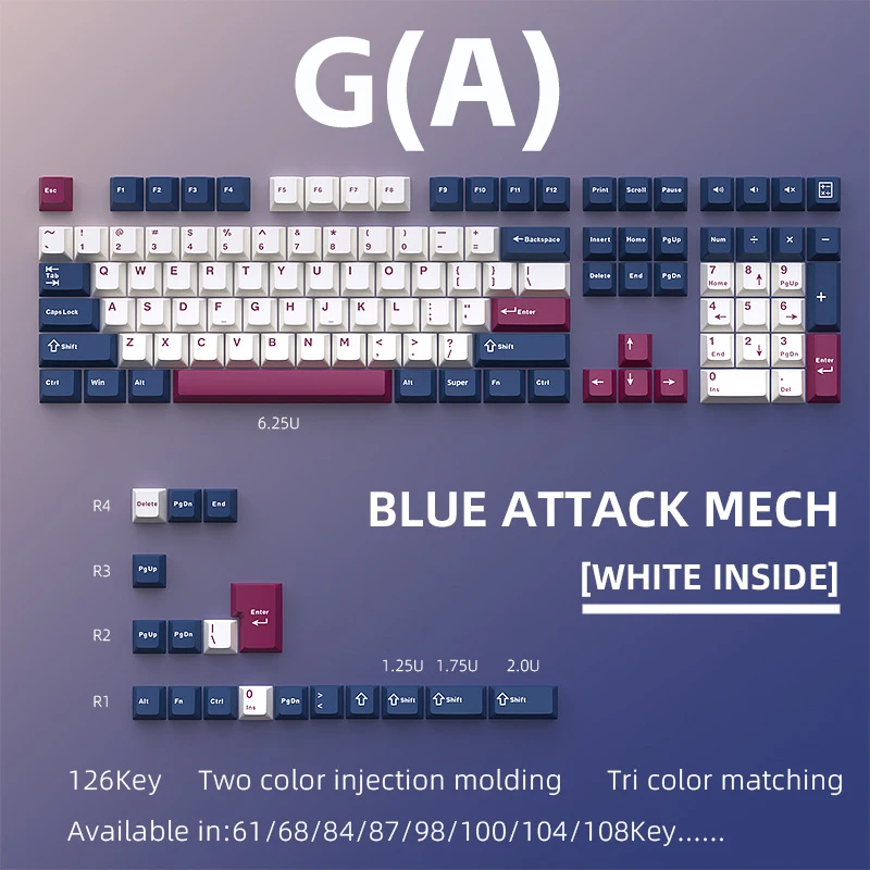 アクセサリー Kee 126Keys Cherry Keycap Key Cap for Mechanical Keyboard Like K86