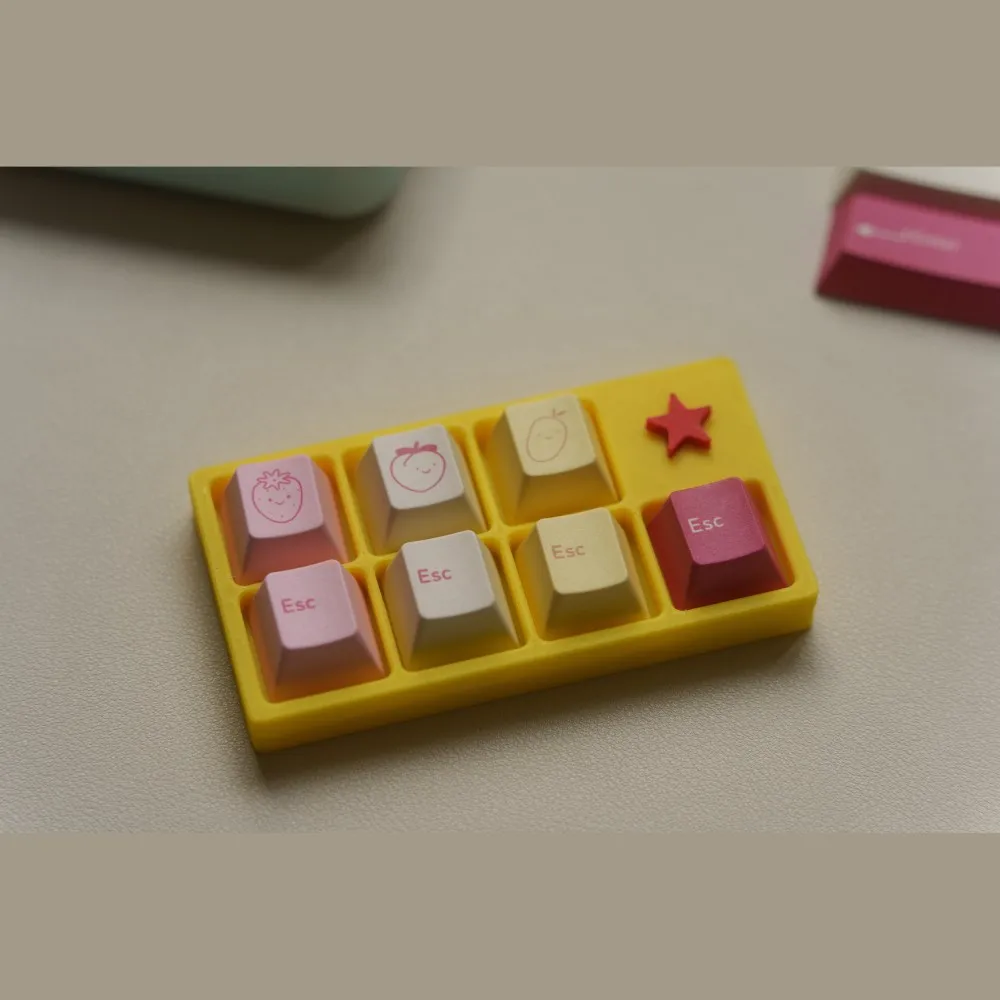 Gmk Iogurte Keycap Conjunto Completo Pbt Custom Vintage Keyboard Cap Perfil Cereja Cor Clara Acessórios de Teclado Mecânico - Imagem 6