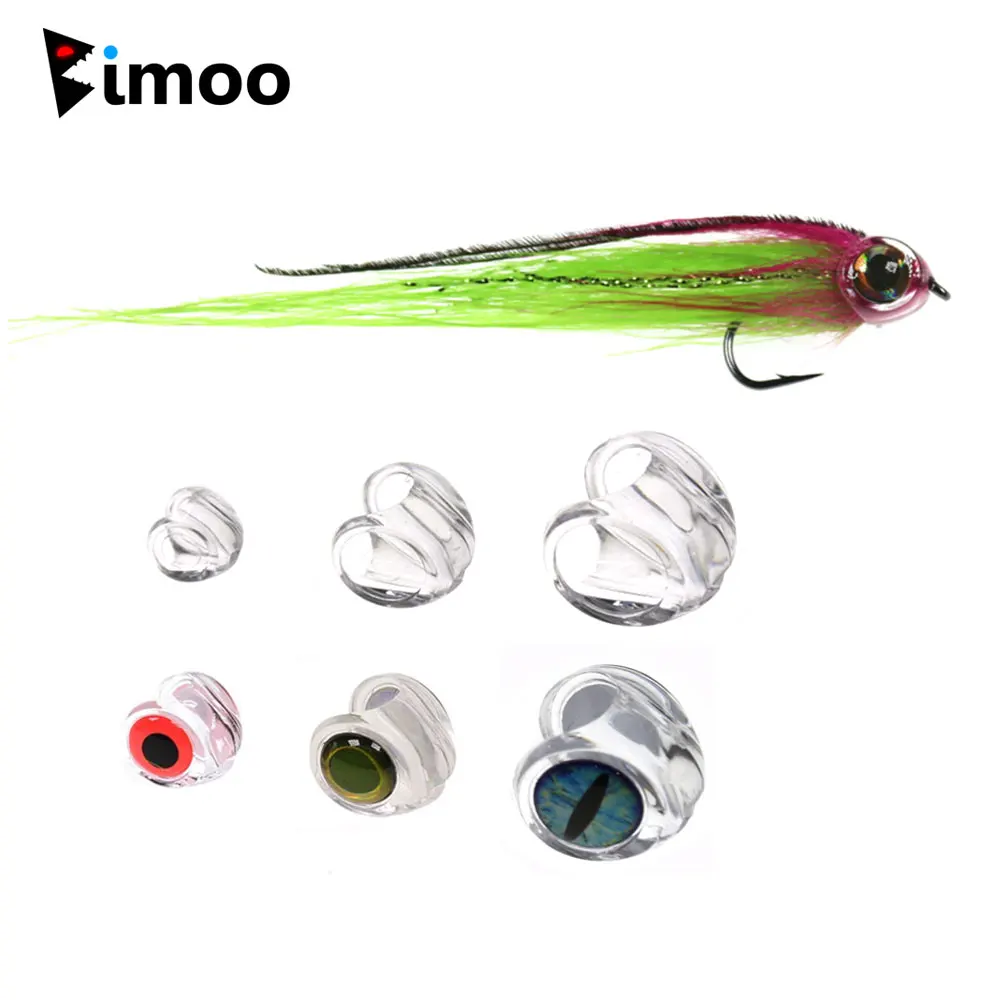 HOHOVYVY 300pcs 3/4/5/6mm Snake Pupil Rosso 3D Olografico Pesca Lure Occhi Fly Legare FAI DA TE