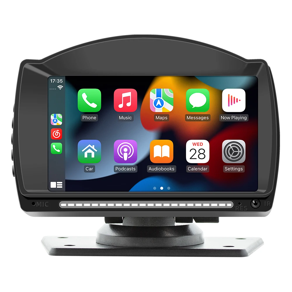 Autoradio Portatile Da 4.7 Pollici Carplay Android Auto Screen Mirroring Bluetooth Head Unit Ricevitore Multimediale Lettore Mp5