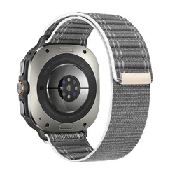 Nylon Loop Adjustable Sports Wristband - Galaxy Watch 7 Ultra (Grey)