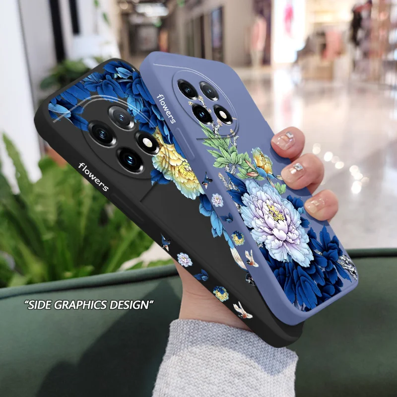Blue Blossom Liquid Silicone Phone Case