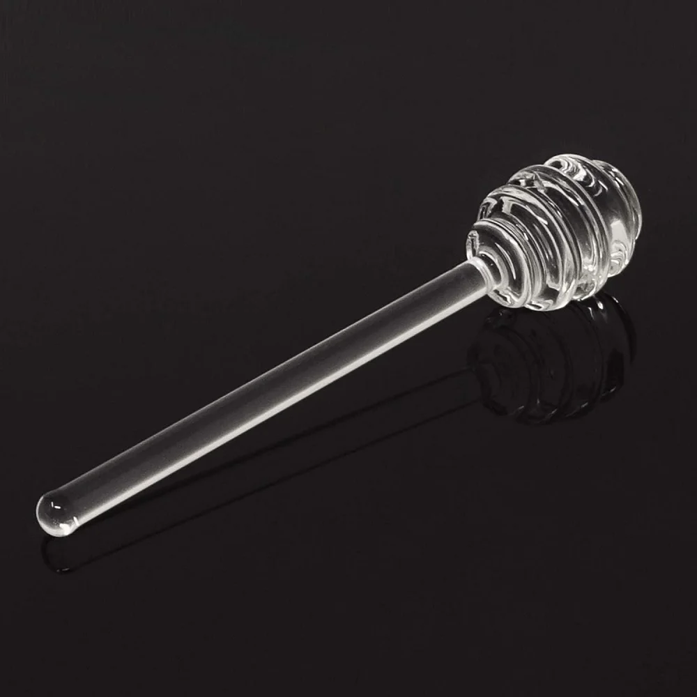 European Style Long Handle Honey Stick Glass Cup Household Solid Honey Stirring Stick Coffee Stirring Jam Transparent