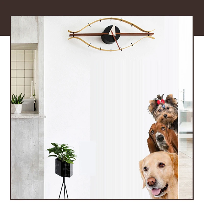 Dogs Cats 3D Wall Sticker Funny Door Window Wardrobe Refrigerator Decor wall stickers window stickers