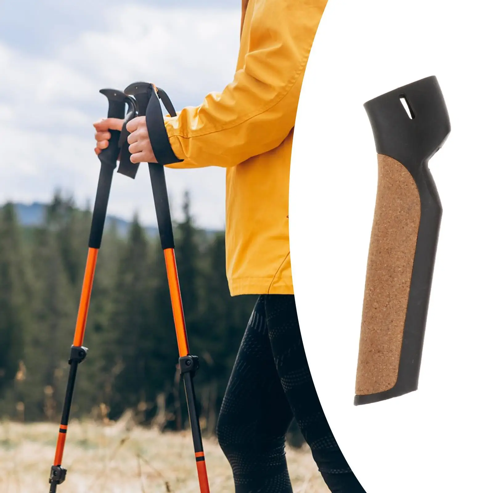 Camping Sticks Walking Trekking Poles Handle Grips Hiking Rod Replacement Hand Grip for Outdoor Climbing Mountaineering Sports 5