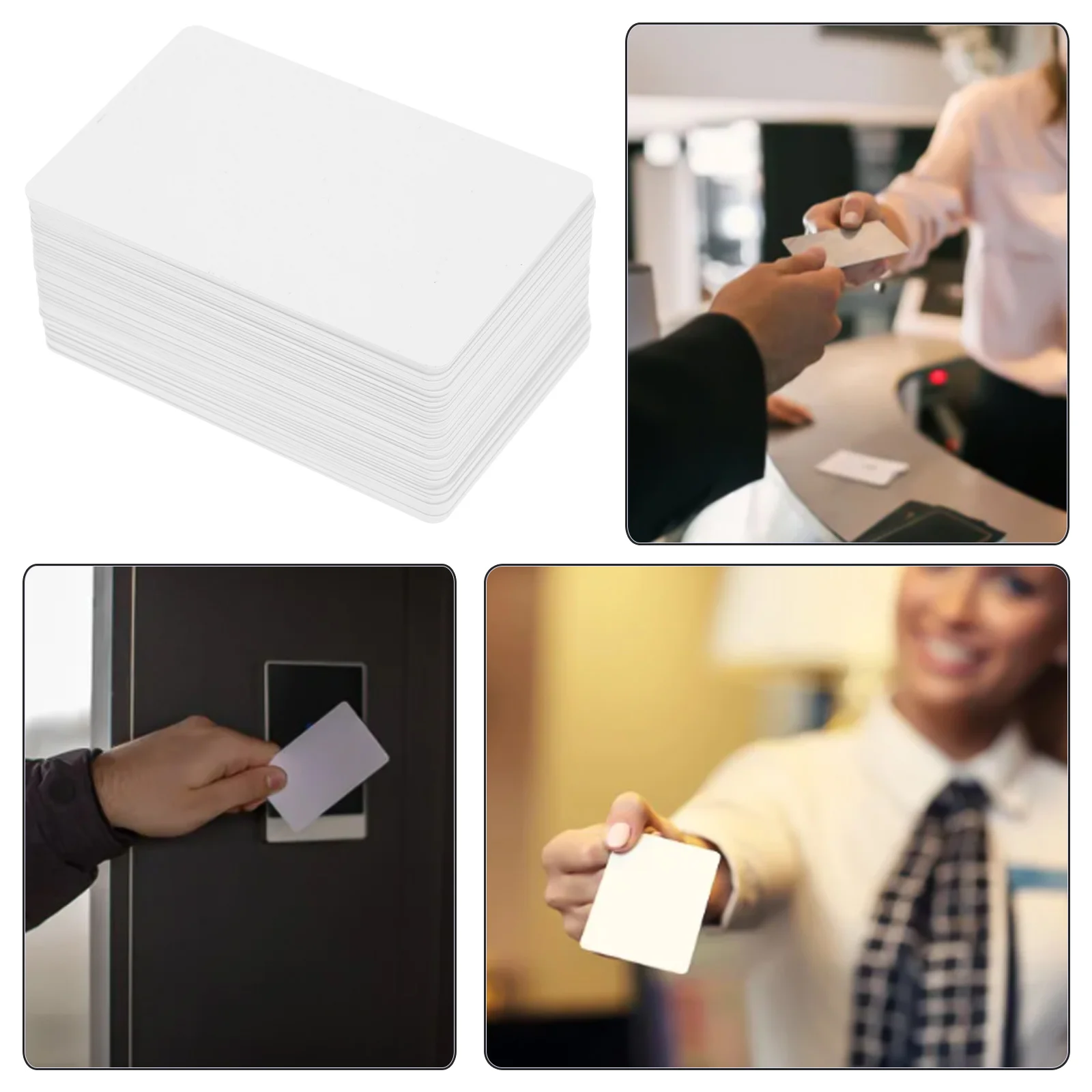 Dual Sided Pvc White Card Blank Cards 50 Pcs For Business Cards Id Card Blanks Printable Pvc Plastic Stock