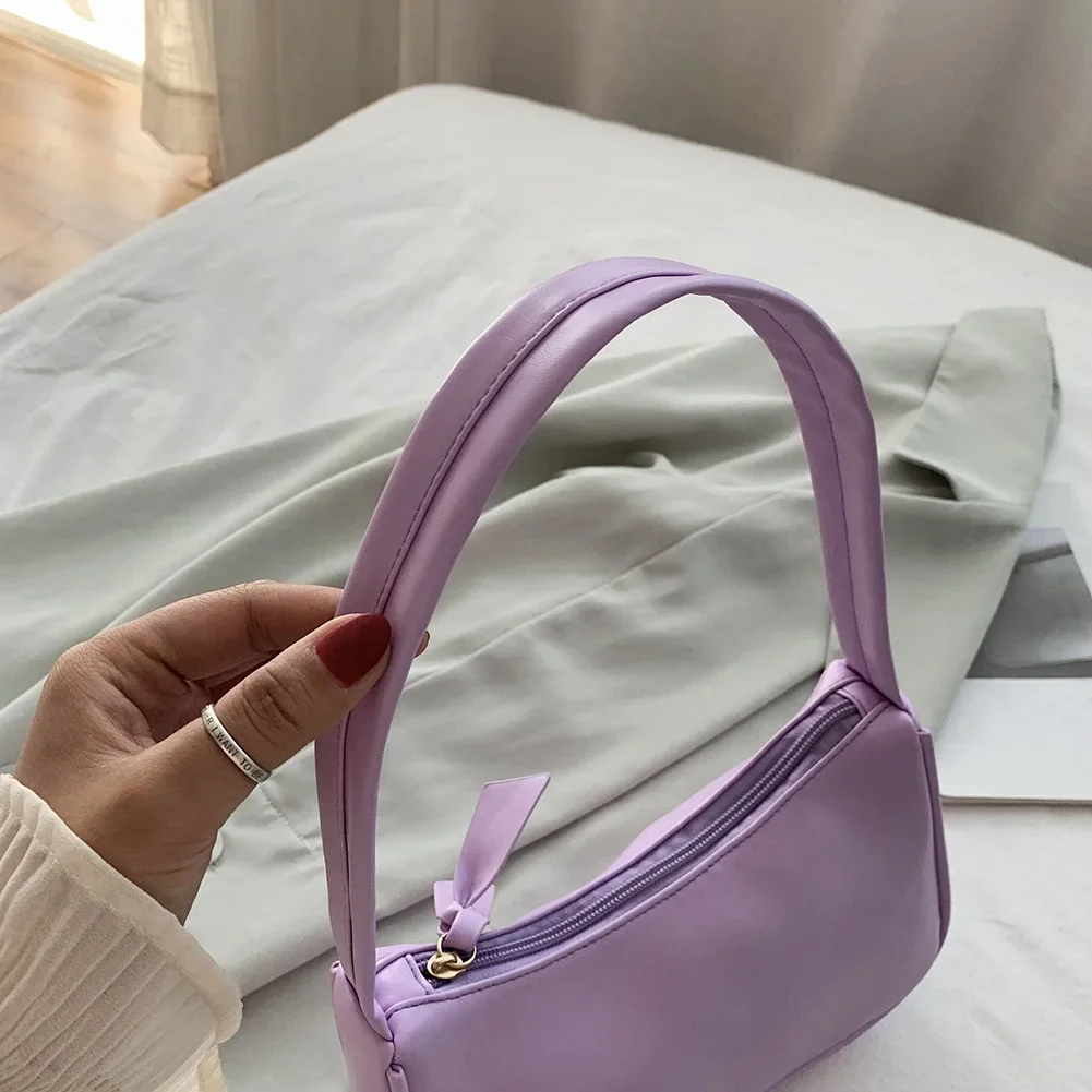 Retro PU Leather Shoulder Bag - Casual Small Top-Handle Handbag for Women