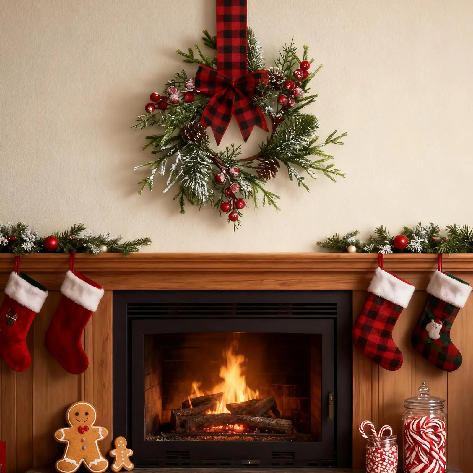 Cabinet Wreaths Garland Ornaments With Bow Small Christmas Wreath For Window Door Front Garage Harvest Table Valentines