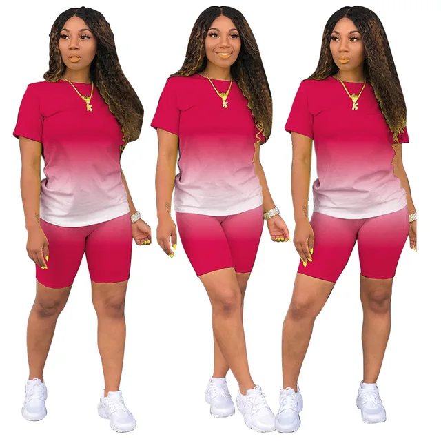 Women Shirt And Shorts Set Short Sleeve Two Piece Outfit Bodycon