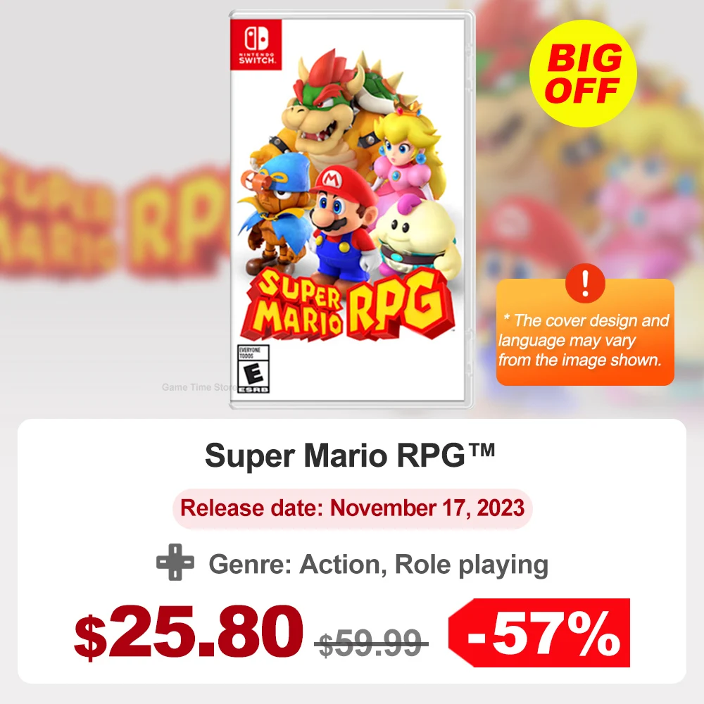 Super Mario Nintendo Switch Games Mario Bros Wonder Kart 8. RPG Mario Strikers Odyssey 3D World Fury U Deluxe Party Superstars