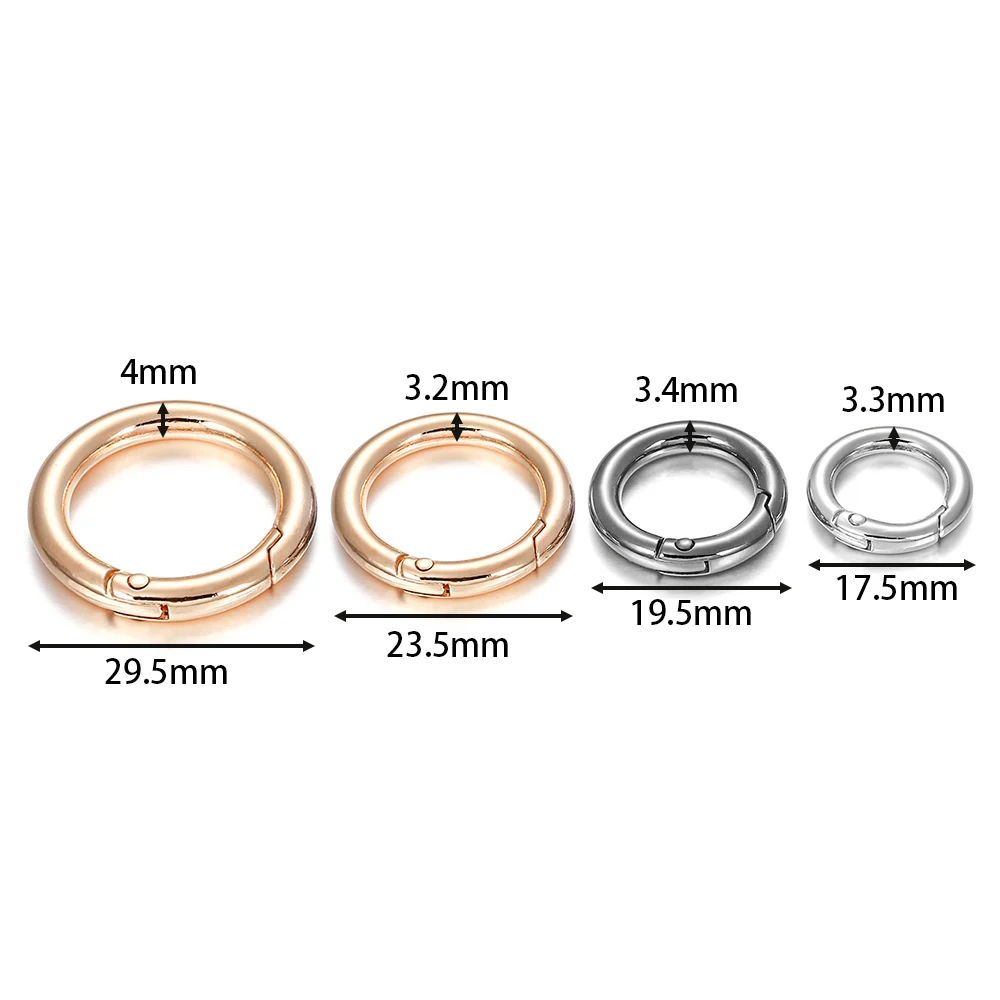 5pcs Metal Spring Clasps for Keychains, Bags, and Jewelry Making