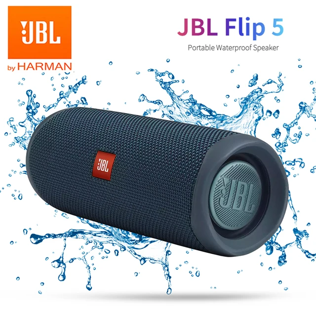 JBL Flip 5: Portable Wireless Bluetooth Speaker, IPX7 Waterproof - Blue