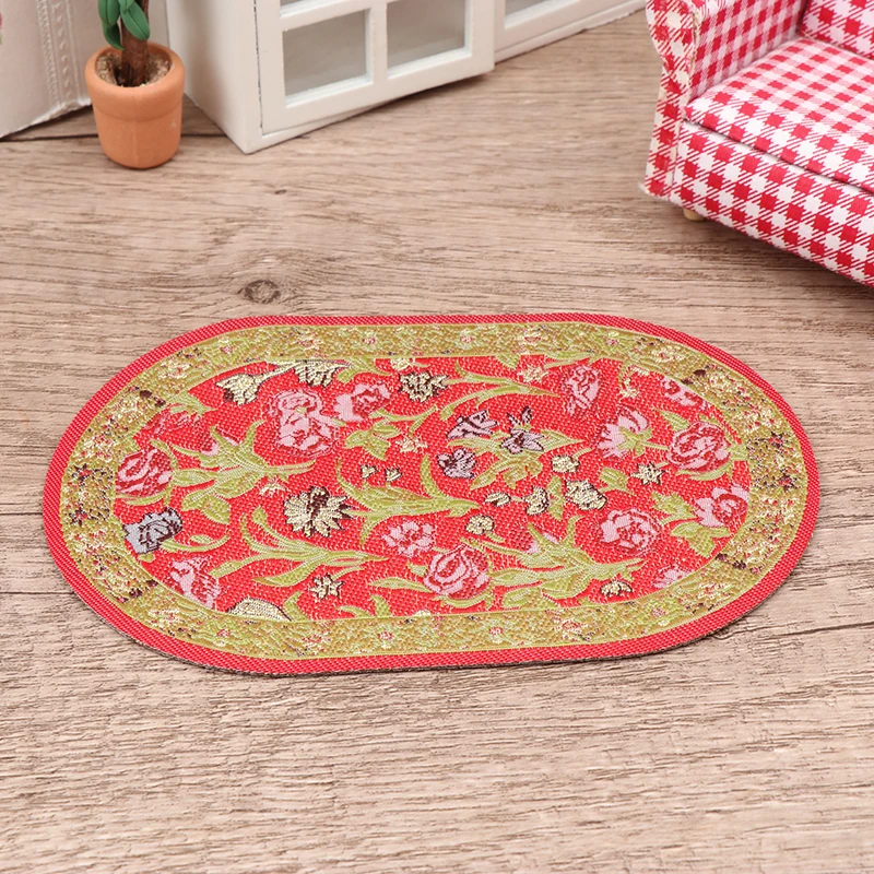 Odoria 1/12 Scale Dollhouse Miniature Rugs Set - 4 Piece Oriental Floral Carpets For Living Room, Kitchen - View #11
