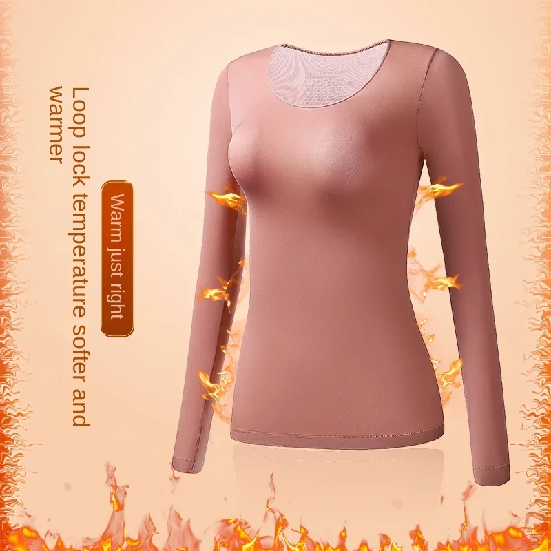 Ropa-interior-t-rmica-para-mujer-camiseta-de-fondo-de-manga-larga-Top-t ...