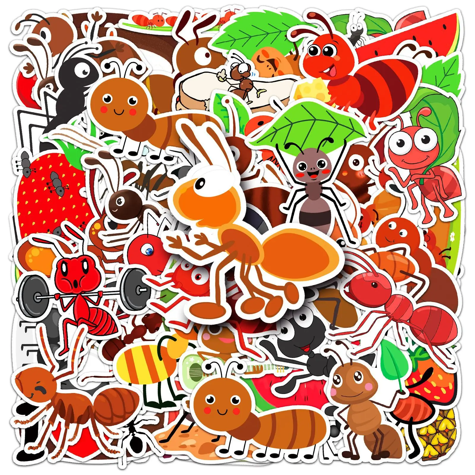 

10/30/50 шт. Новый Популярный мультяшный муравей граффити Женский ноутбук скейтборд DIY игрушка ПВХ водонепроницаемый стикер вознаграждение оптом