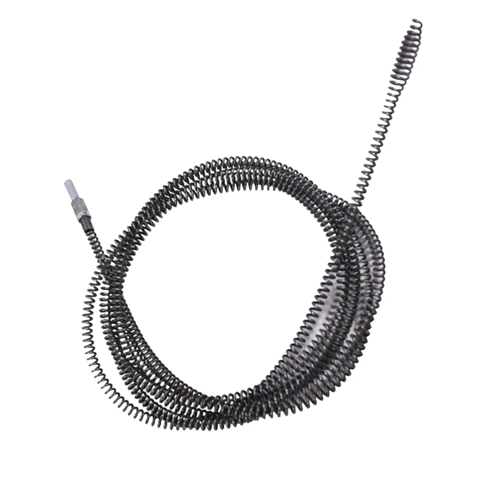 1/2/3/4/5/8/10 Meter Drain Cleaner Pipe Dredging Tool Olive Shaped Head Anti-Rust Pipe Unclog Spring for Bathroom Kitchen Toilet