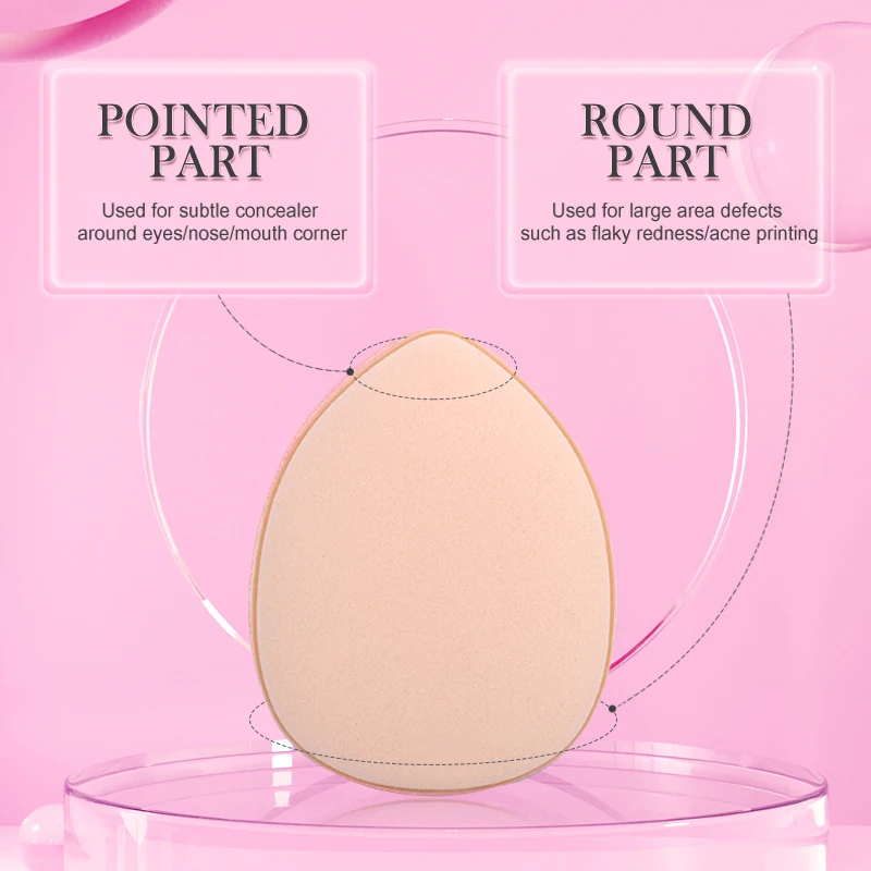 20개 미니 핑거 퍼프 메이크업 스펀지 세트 에어 쿠션 화장 퍼프 웻 & 드라이 비비크림 어플리케이터 컨실러 파운데이션 퍼프