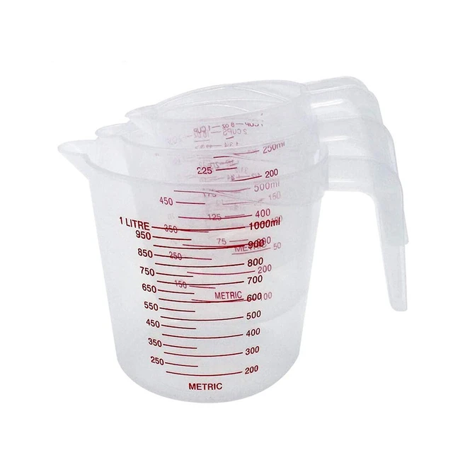 3-Piece Measuring Cup Set, 1L / 500mL / 250 mL, BPA-Free