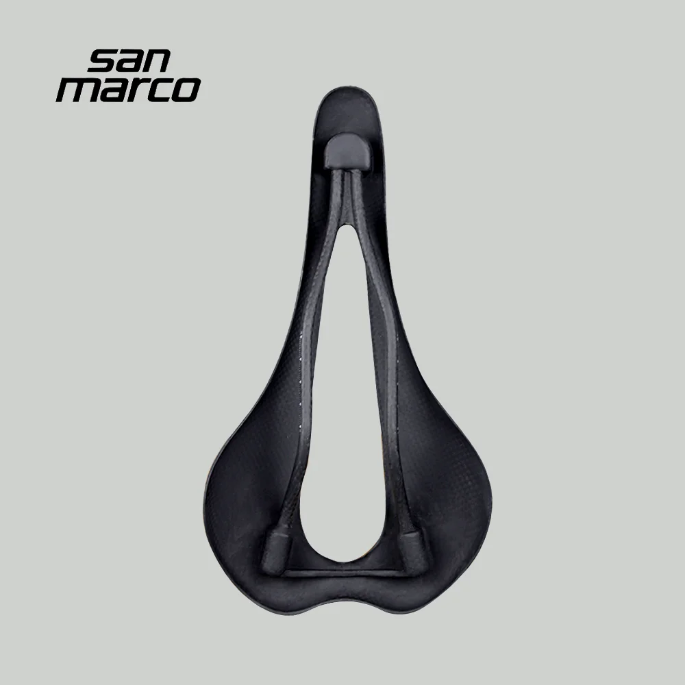 Leichter San Marco SLR Vollcarbon-Fahrradsattel, Hohlgeformter Rennrad- und MTB-Sattel für Männer und Frauen, 145mm – Detail 3