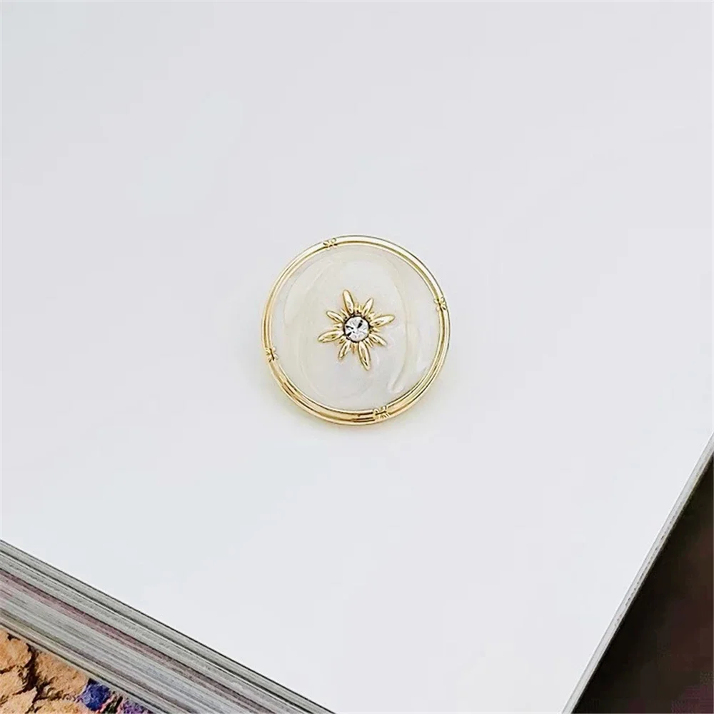 패션 다이아몬드 포인트 오일 금속 버튼 세트 재킷 니트 점퍼 가디건 원피스, 우아한 장식 버튼, 바느질 용품