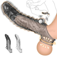 Wiederverwendbare G-punkt Vagina Vibrator Cock Ring Silikon Verzögerung Ejakulation Stärkere Erektion Klitoris ButtPlug Anal Erwachsene Sex Spielzeug Männer 1