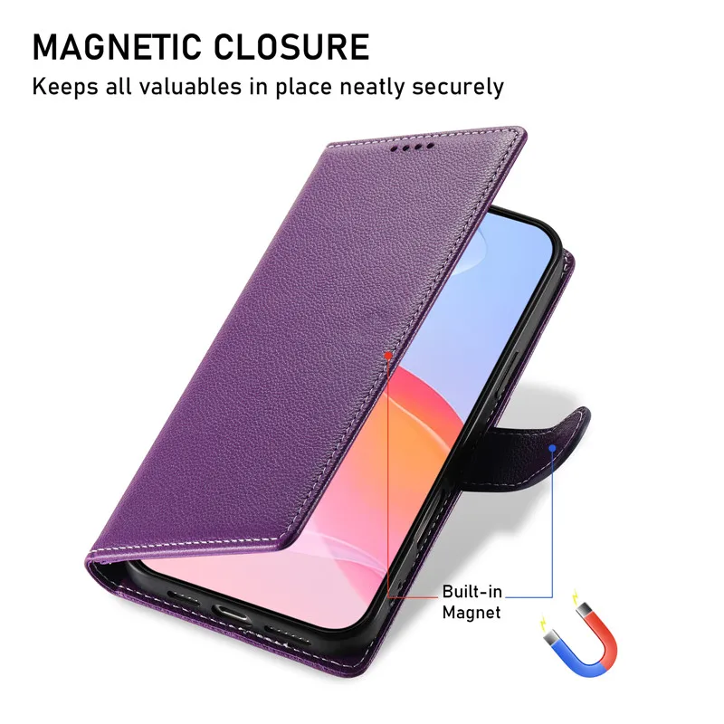 Retro Fruit Color Series Flip Wallet Leather Phone Cover with Card Holder