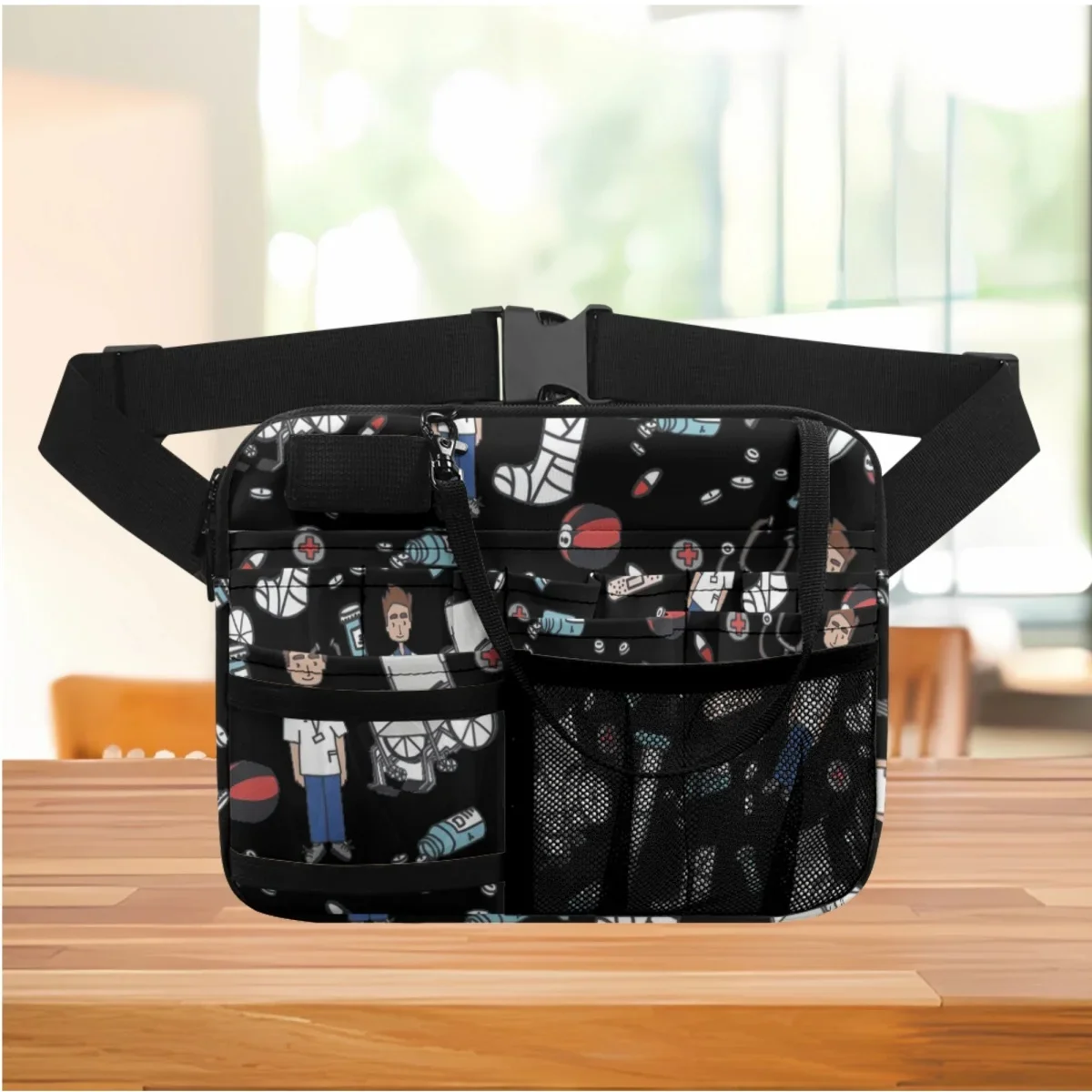 Portable Doctor Hospital Work Adjustable Nurse Waist Bag Medical Fanny Pack Multi Compartment Utility Hip Bag Case Tool Holder