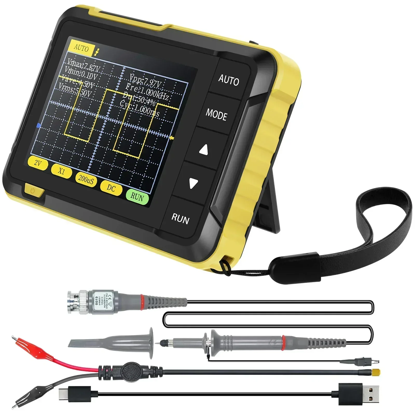 NewHandheldOscilloscopeKit1000mAhPortableMiniDigital