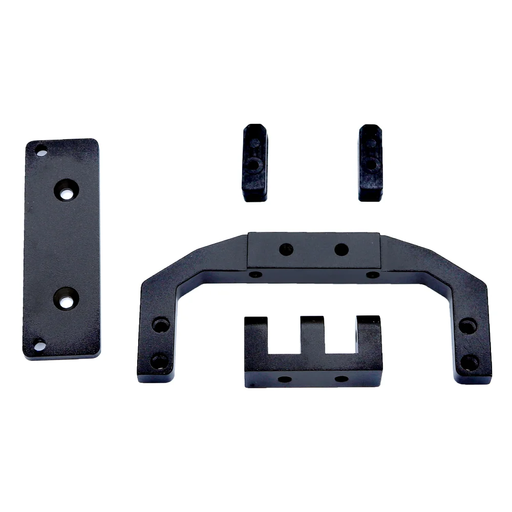 メタルアルミニウムサーボマウントブラケット TRX4M 1/18 Bronco Defender RCクローラーカー用 (ブラック 並行輸入品 TRX4 CNC アルミ合金サーボマウントブラケットスタンド TRX4 アクスル