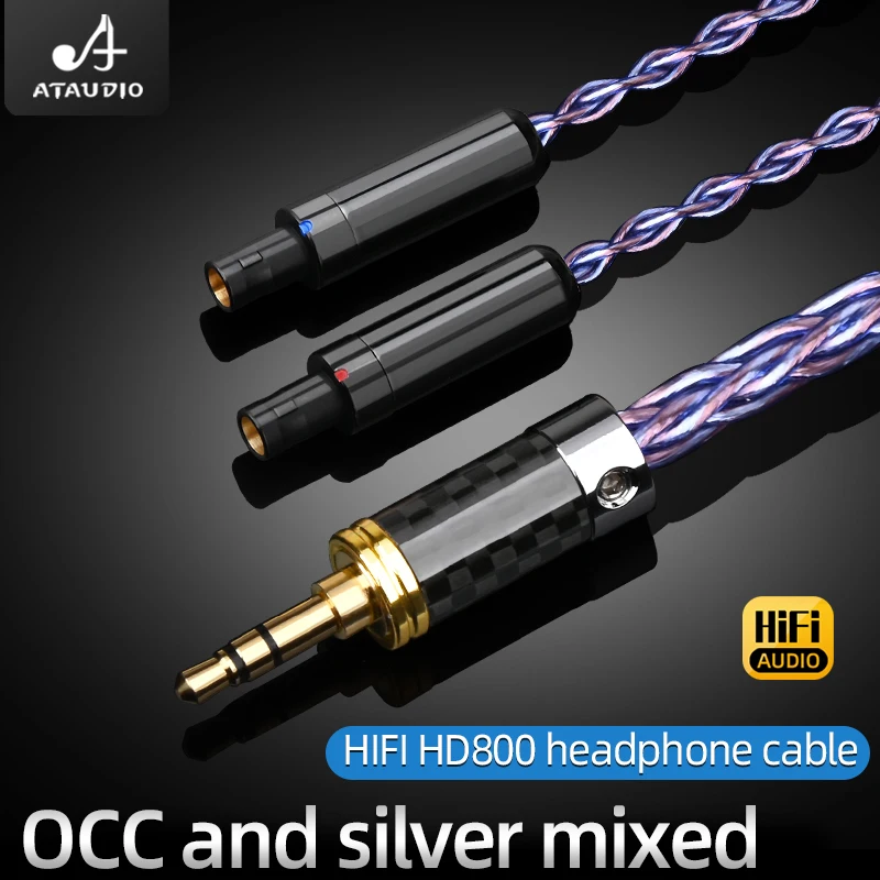 ATAUDIO-HiFi  ̺, OCC ǹ ȥ ھ 2.5, 3.5, 4.4, 6.5mm, XLR ̾ ̺, HD800  ÷̾