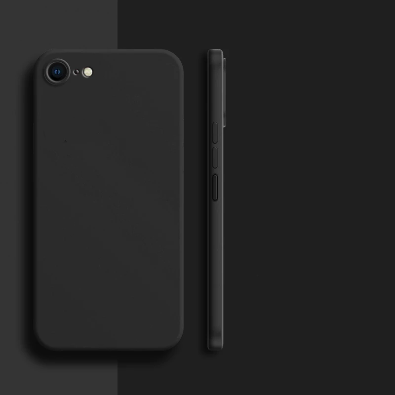 IPhone 8 için kılıf iPhone SE 2022 2020 7 8 kapak kılıf lüks darbeye dayanıklı yumuşak TPU sıvı silikon telefon arka kılıf iPhone 8 için