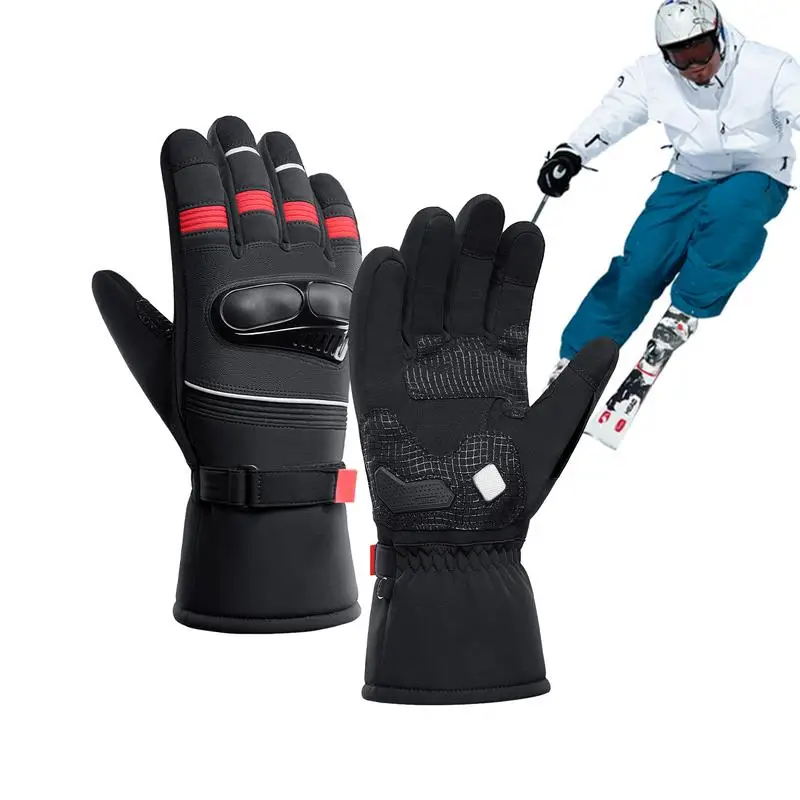 

Мотоциклетные перчатки для мужчин, зимние велосипедные перчатки, теплые перчатки, ветрозащитные термоперчатки для холодной погоды, водонепроницаемые перчатки для верховой езды