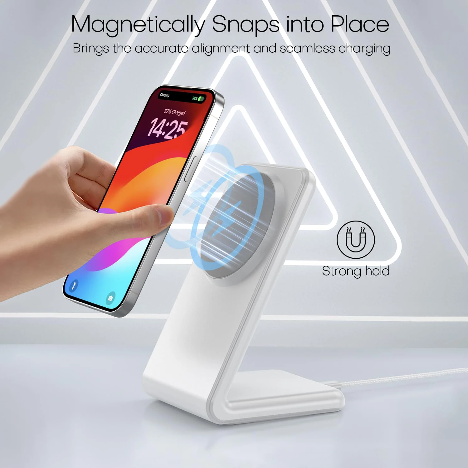 Wireless Charger for MagSafe,Minimalism Magnetic Dock Stand 15W Fast Charging thumbnail 6