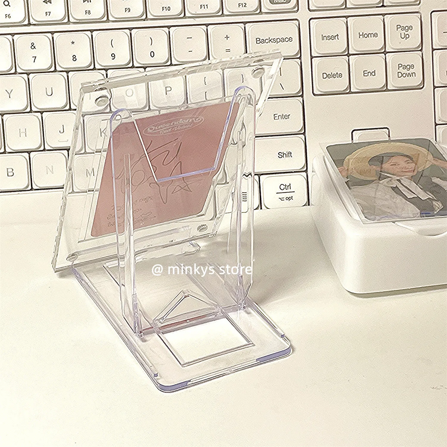 Kawaii 3 inch Kpop Photocard Holder Idol Card Photo Display Holder Protective Case Pendant Stationery