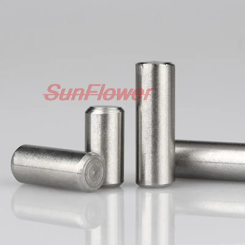 304 스테인리스 스틸 원통형 핀, 베어링 스틸, 바늘 롤러, 심블 길이 4-100mm, M1.5, M2, M2.5, M3, M4, M5, M6, M8