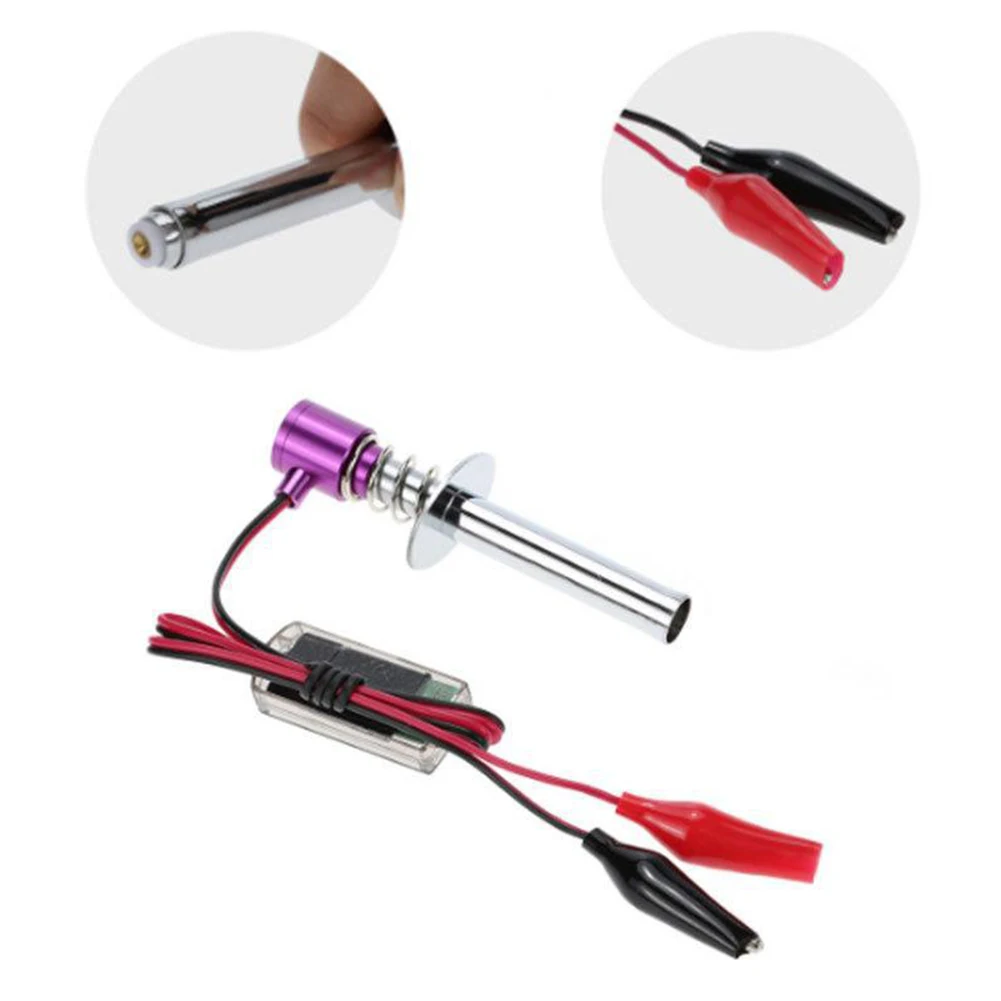 1pc 6-24V Electronic Glow Starter Ignition Upgrade Parts For 1/10 1/8 RC Cars Remote Control Cars Power Tool Accessories