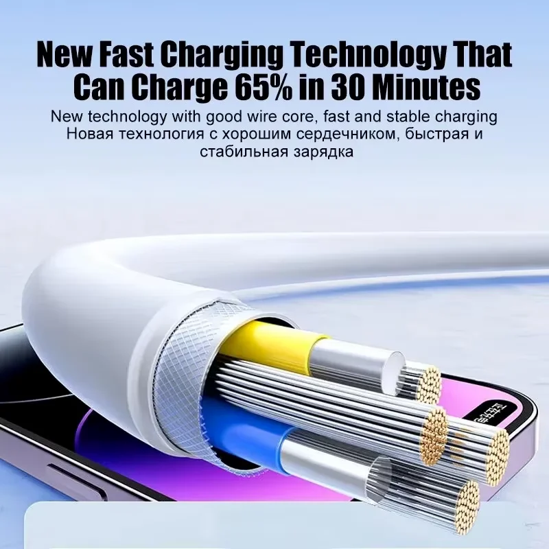 الأصلي 20 واط PD USB نوع C إلى الإضاءة كابل شاحن س...