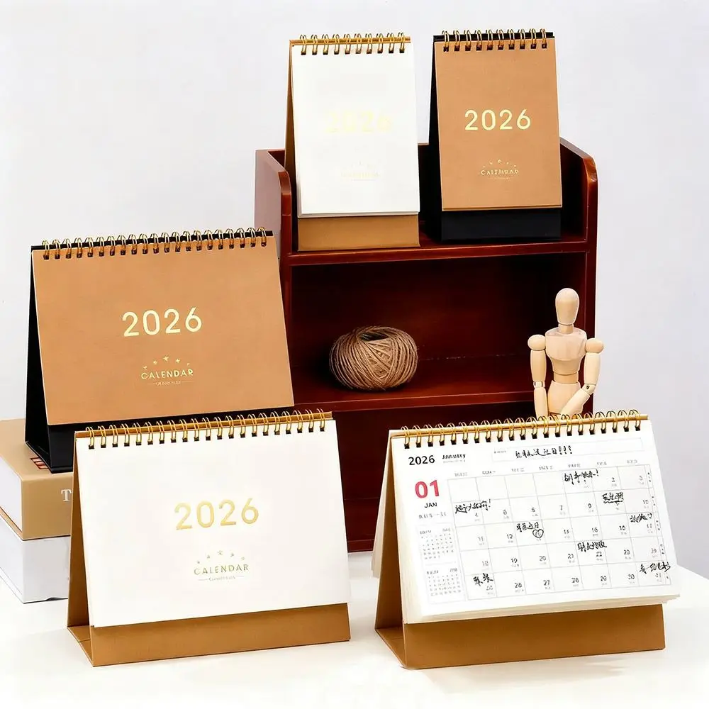 패션 2026 데스크탑 종이 달력 다기능 홈 데코 플래너 스케줄러 연간 노트북 아젠다 오거나이저 홈 오피스