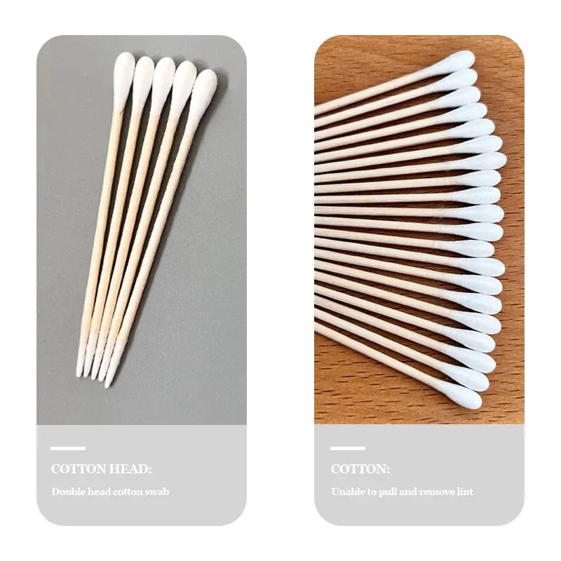 Cotton Swabs 10 Packs 50 Per Pack Double-Ended Disposable Can Be Used to Draw Eyeliner etc for cotton swabs