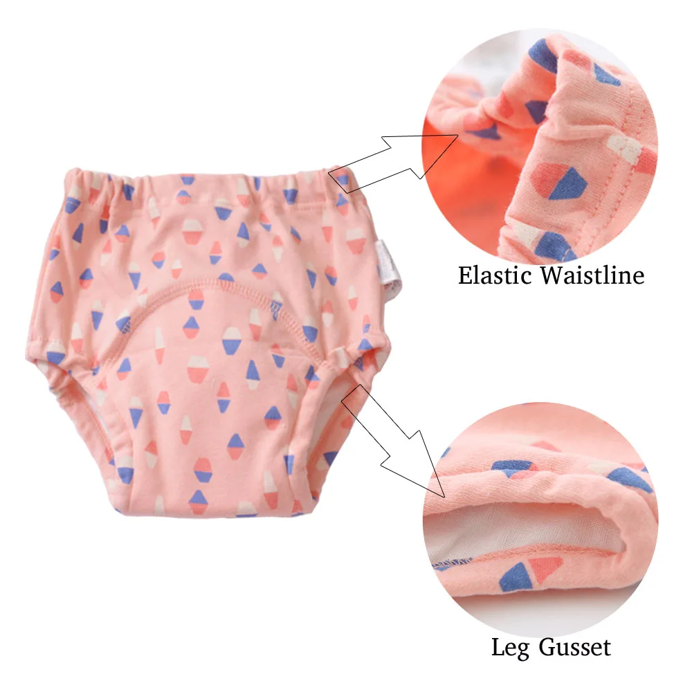 50pcs Reusable Baby Training pants Cotton Cloth Training Diapers for Toddler Girls Boys Kids Nappy Panties Waterproof